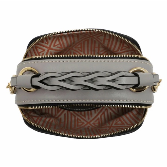 CHLOE Mini Daria Leather Chain Crossbody Shoulder Bag Stromy Gray NWT - Picture 7 of 16